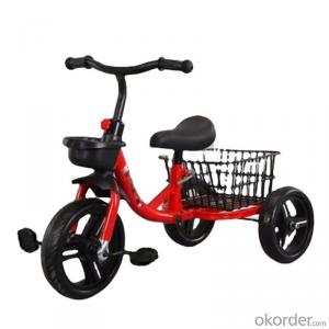Children's tricycle anti rollover bicycle with back basket