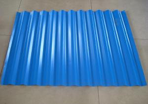 Pre-Painted Galvanized / Aluzinc Corrugated Steel Sheet Royal Blue