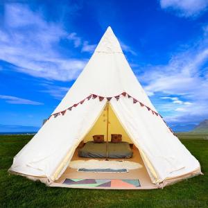 Waterproof Canvas Single Pole Tent Camping Teepee Tent for Party