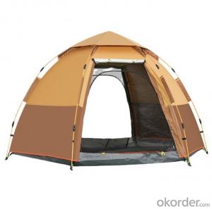 Camping 5~6 People Quickly Open Camping Double Layer Hexagonal Tent