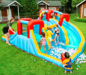 Inflatable Castle Large Swimming Pool Double Slide Trampoline Playground
